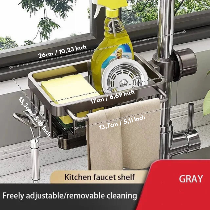 Organizador de fregadero de aluminio - Mantén tu espacio limpio