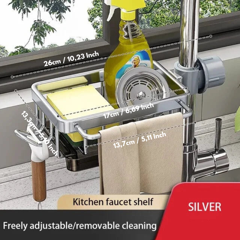 Organizador de fregadero de aluminio - Mantén tu espacio limpio