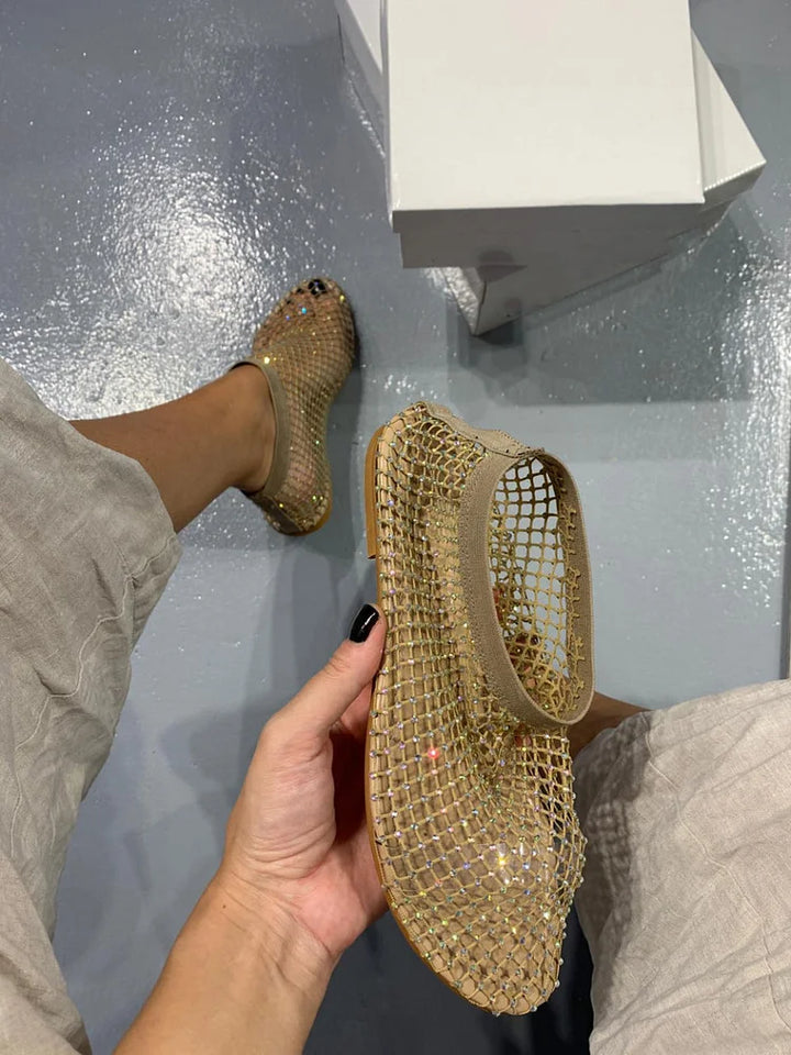 Moderne glitrende sandaler
